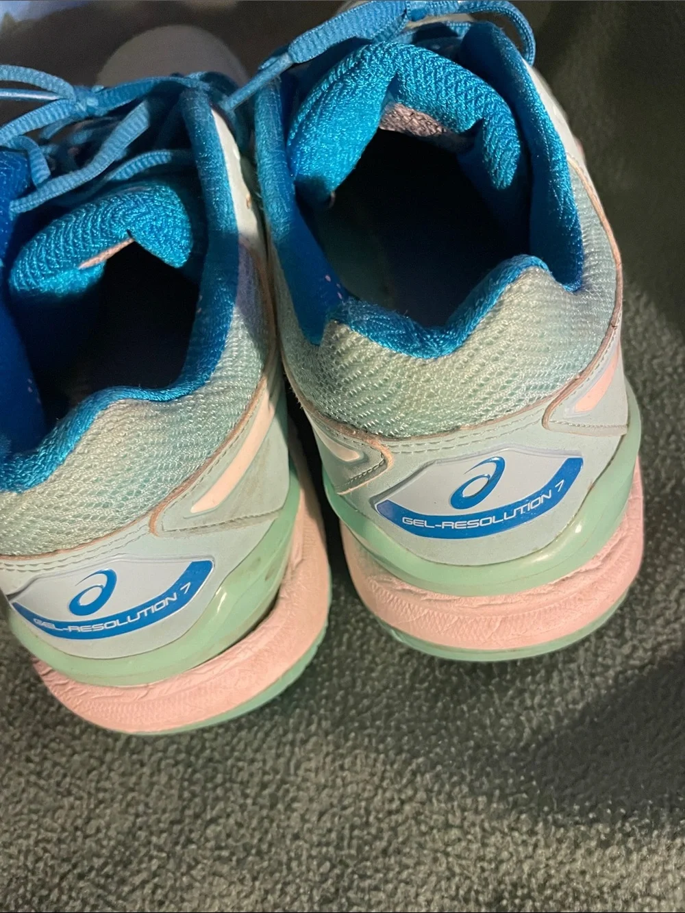 ASICS Kids White and Blue Athletic Sneakers